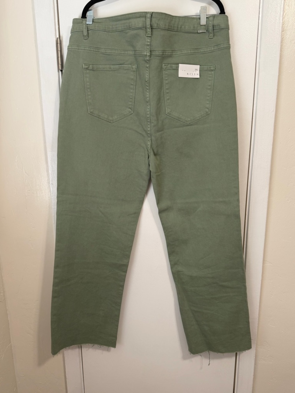 Sage Green Risen Straight Leg Jeans - Picture 6 of 10